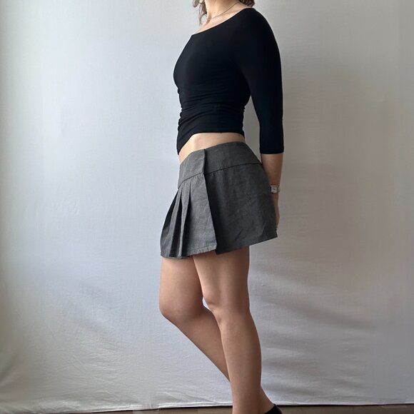 Grey Seduction Mini Skirt - Picture 2 of 5
